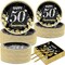 50 Guests 50th Anniversary Plates Napkins Party Supplies (Gold)